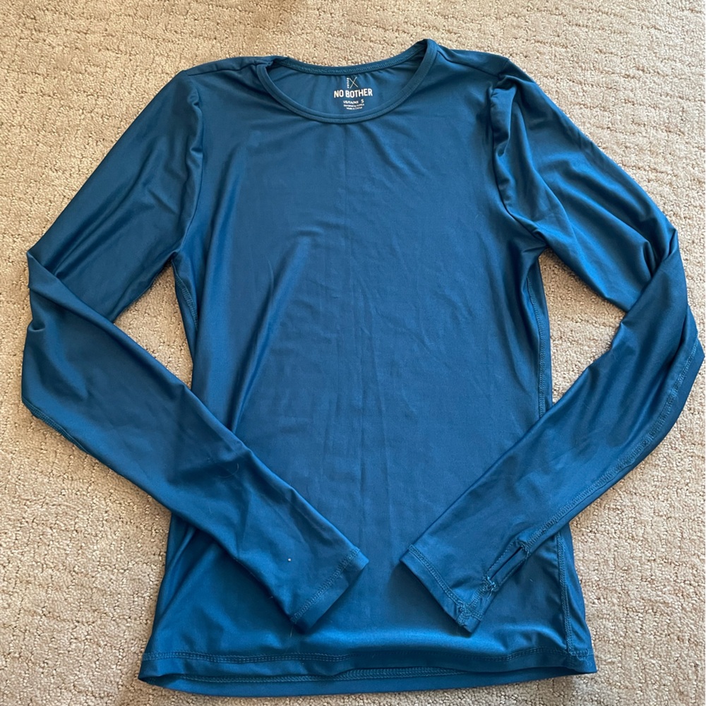Blue Long Sleeve Gym Shirt